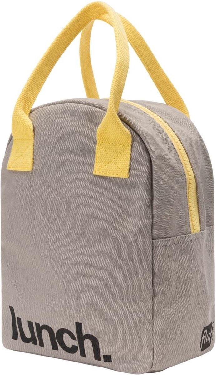 Eco Zipper Lunch Bag - Grey/Yellow
