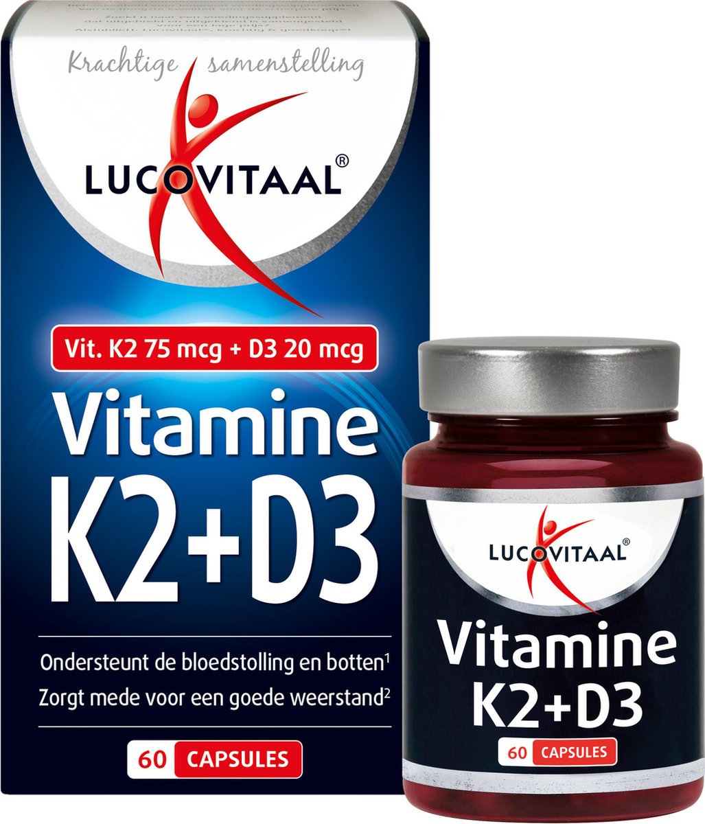 Lucovitaal Vitamine K2 + D3 60 capsules | bol.com