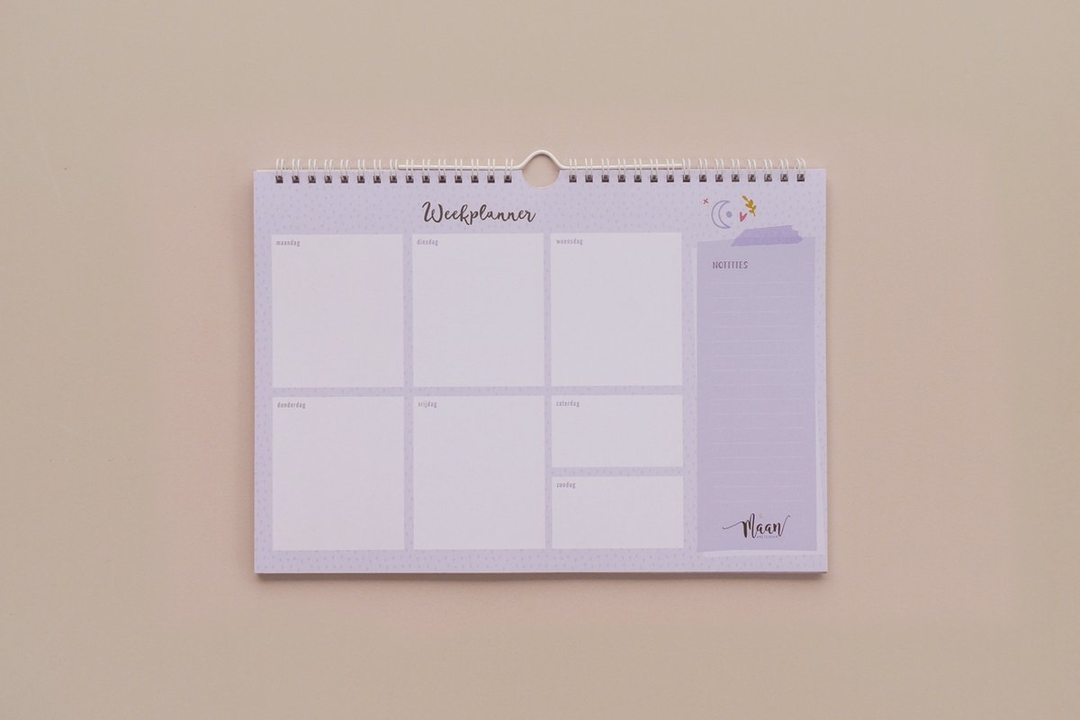 Maan Amsterdam Weekplanner inclusief stickervel - To do planner - Werkplanner - Ongedateerd - A4 - Universe — afbeelding 5
