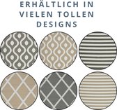 JEMIDI tuintapijt in elegant sierpatroon - Buitentapijt 120 x 180 cm - Kleed voor tuin, balkon en binnenshuis - Lichtgrijs