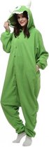 MSQ Leuke Dieren Onesie - Groene Eenogige Monster - Maat XL (175-185) - Pyjama - Jumpsuit - Kostuums - Pyjama's - Nachtkleding - Themafeest - Verkleedkleding - Carnavalskleding - Dames - Heren- Kinderen - Volwassenen