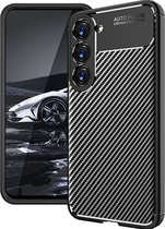 Mobigear Hoesje geschikt voor Samsung Galaxy S23 Plus Telefoonhoesje Flexibel TPU | Mobigear Racing Backcover | Galaxy S23 Plus Case | Back Cover - Zwart