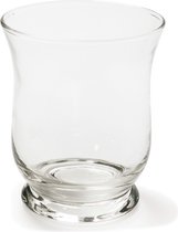 Bellatio Design Vaas - windlicht - transparant - glas - 9 x 11 cm