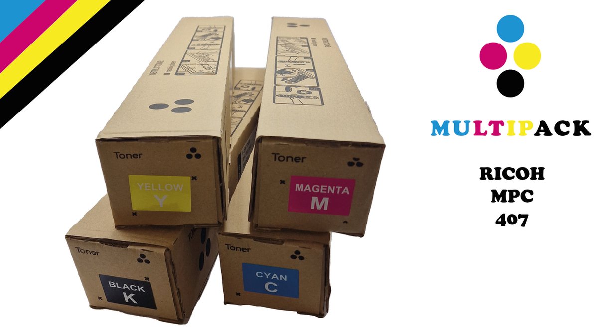 Multipack Toner Ricoh MP C407 BK / C / M / Y – Compatible