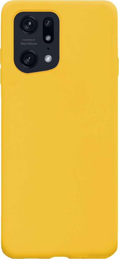OPPO Find X5 Pro Case Siliconen Back Cover Case - OPPO Find X5 Pro Case Silicone Case Cover - Jaune - 2 Pièces