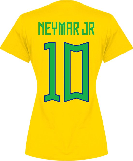 tafel Gewoon doen Ontwikkelen Brazilië Neymar JR 10 Dames T-Shirt - Geel - XXL | bol.com