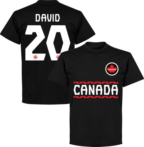 T-shirt de l'équipe Canada David 20 - Zwart - 4XL