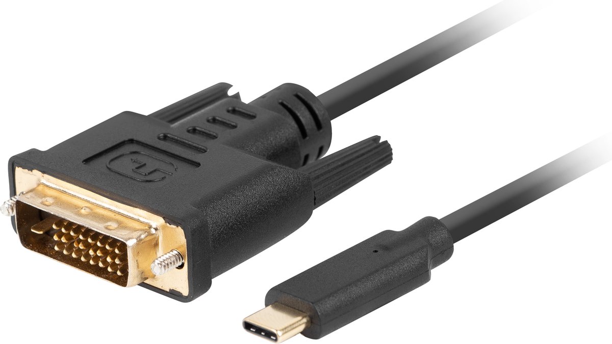 USB C to DVI-DCable Lanberg CA-CMDV-10CU-0030-BK 3 m Black