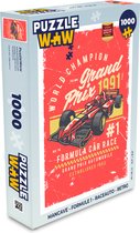 Puzzel Mancave - Formule 1 - Raceauto - Retro - Legpuzzel - Puzzel 1000 stukjes volwassenen