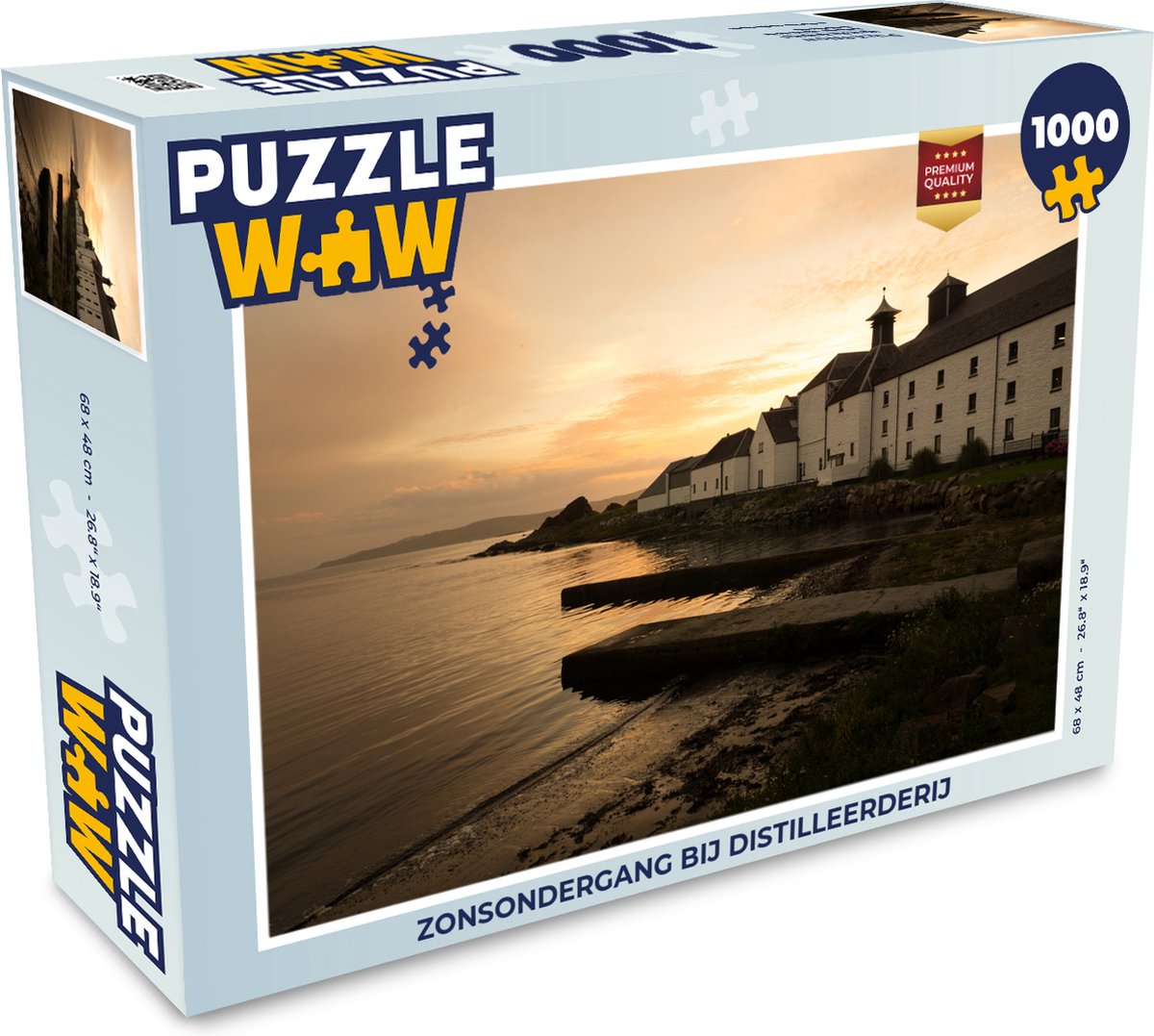 Puzzel Zonsondergang bij distilleerderij - Legpuzzel - Puzzel 1000 stukjes volwassenen
