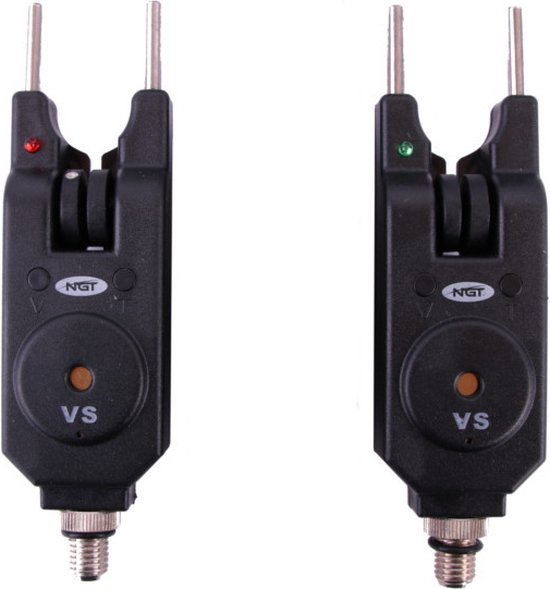 NGT Wireless Bite Alarm Set - 2 + 1 - Récepteur sans fil - Comprend des oreilles accrochées - Hauteur et volume réglables - Étanche - Zwart