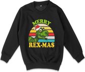 AWDis - Sweater Trui Meisjes Jongens Kerstmis - Zwart - Maat 116 (S)