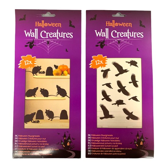 PARTY DISCOUNT Halloween Ratten Set - 2 Stück Mit Fell, Braun Sitzend & Stehend