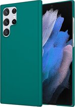 LuxeBass Siliconen hoesje geschikt voor Samsung Galaxy S22 - Groen - telefoonhoes - gsm hoes - gsm hoesjes
