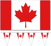 Bellatio Decorations - Vlaggen versiering - Canada - Vlag 90 x 150 cm en vlaggenlijn 5m