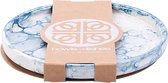 Bol.com Bowls and Dishes Espuma Aardewerk Bord | Eetbord | Ontbijtbord | Tapasbord | Servies 18 cm Midnight Blue - Cadeau tip! aanbieding