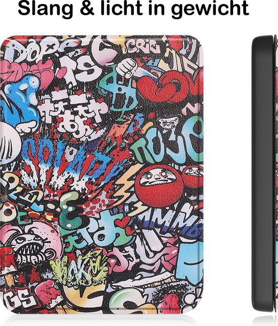 Hoesje Geschikt voor Kobo Clara 2E Hoesje Luxe Bescherm Case - Hoes Geschikt voor Kobo Clara 2E Hoes Book Cover - Graffity van CaseLuxury — afbeelding 4