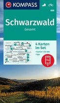 KOMPASS WK-Set 888 Wandelkaart Schwarzwald Gesamt (4 Karten) 1:50.000