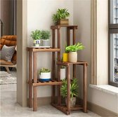 Colony Group - Plant Hoek Stand - 6 Verdiepingen - Houten Planken - Indoor Outdoor Tuin - Planken Rack Voor Bloemen - Vetplanten Planten