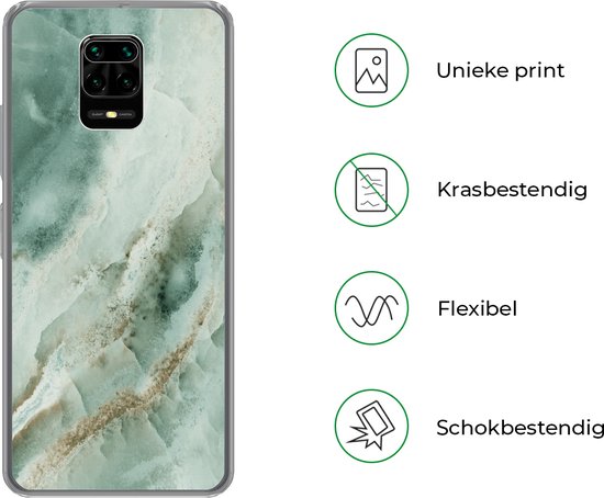 Coque Xiaomi Redmi Note 10 Lite - Natuursteen - Vert - Chic - Siliconen