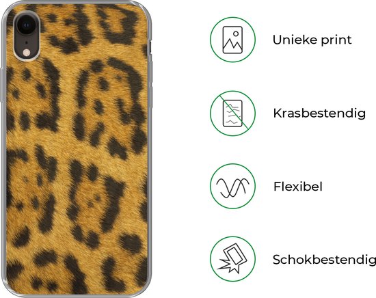 Coque iPhone XR - Fourrure Léopard - Siliconen