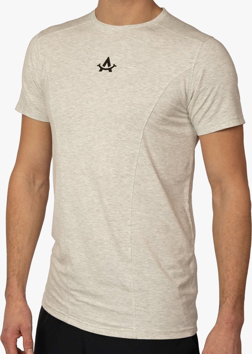 Sportshirt - 100% Duurzaam - Grijs - Handgemaakt in Portugal - Heren - Extra Lang - Fitness shirt mannen - Padel - Hardlopen - APM - XL