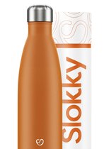 Slokky - Matte Orange Thermosfles & Drinkfles - 500ml