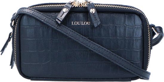 LouLou Essentiels Mobilebag Telefoontasje Classy Croco Zwart