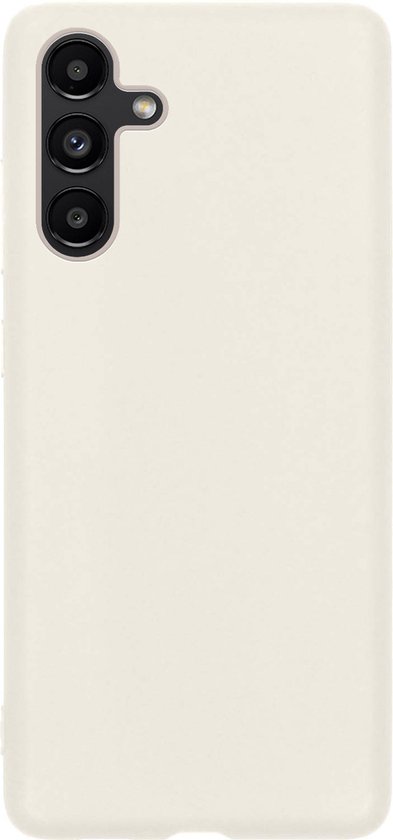 Coque Samsung Galaxy A04s Coque Arrière En Siliconen Avec 2x Protecteur D'écran - Coque Samsung A04s Coque En Silicone - Wit