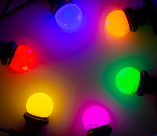 prikkabel - 20 meter met 40 LED lampen  (6 kleuren)