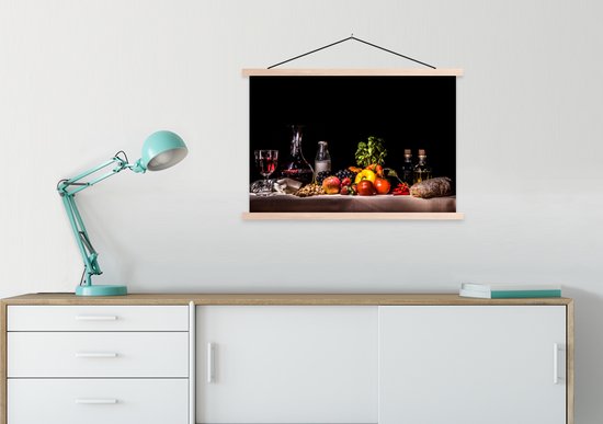 Affiche scolaire - Nature morte - Manger - Boire - 90x60 cm - Lattes vierges
