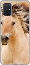 Telefoonhoesje Geschikt voor Samsung Galaxy A71 hoesje - Paarden - Dieren - Manen - Portret - Siliconen Telefoonhoesje