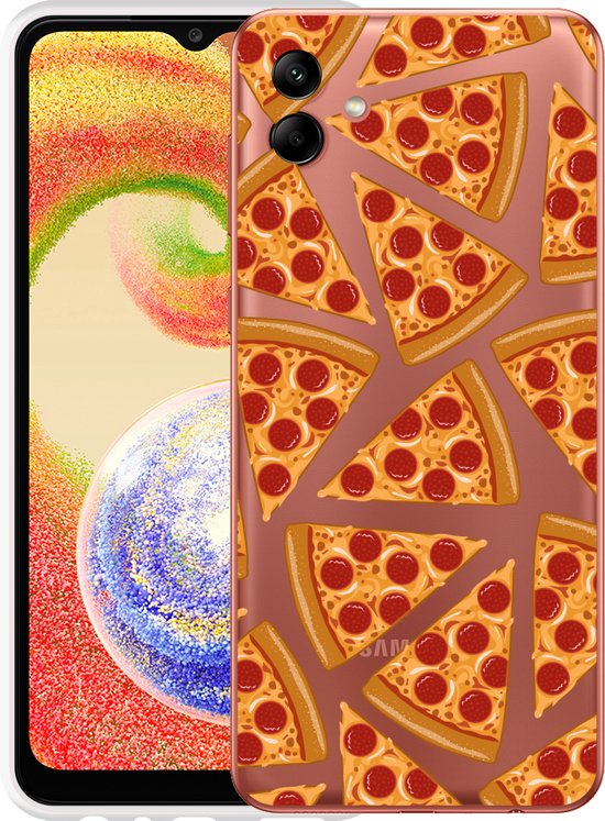 Samsung Galaxy A04 Hoesje Pizza Party Designed by Cazy