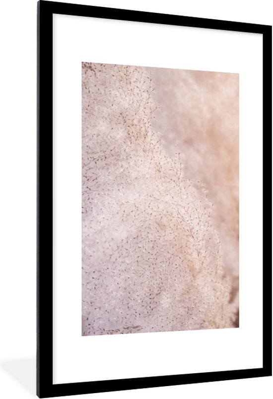 Cadre photo avec affiche - Herbe de la pampa - Structure - Plantes - Nature - 60x90 cm - Cadre pour affiche - Décorations de Noël - Décoration de Noël pour l'intérieur - Noël