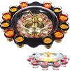 Afbeelding van het spelletje Cheqo® Roulette Drankspel - Roulette Tafel - Drankspelletje - Cadeau - Met 12 Shotglaajes