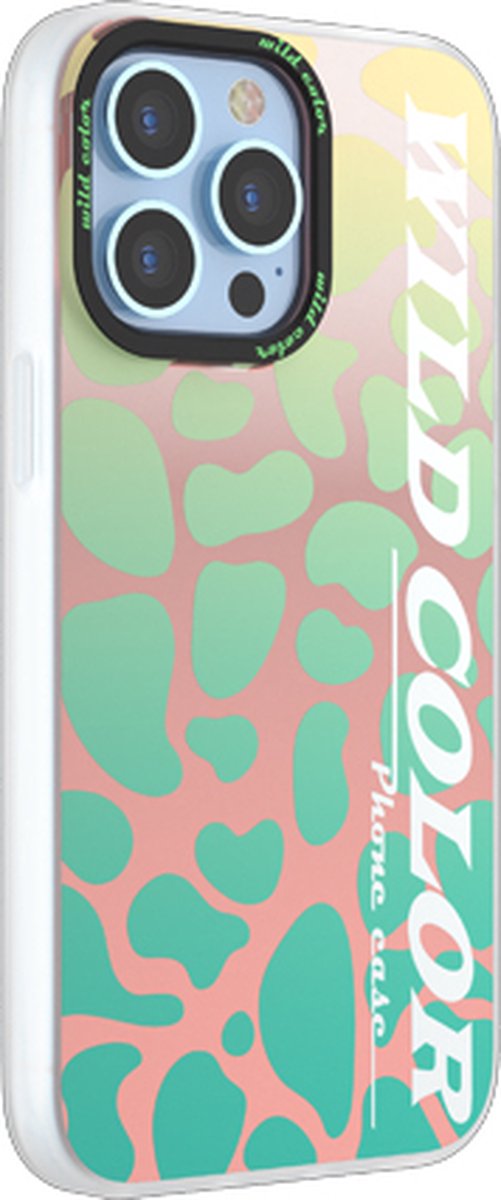 Hoesje geschikt voor Apple iPhone 14 Pro Max - Devia Protective Case - Back Cover met 3D Afbeelding - Transparant/Groen