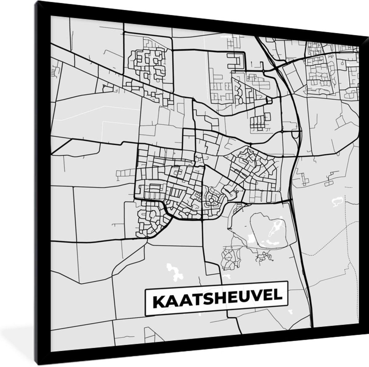 Fotolijst Incl Poster Kaart Plattegrond Stadskaart Kaatsheuvel X Cm Bol Com