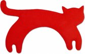 Coussin chauffant pour chat Lesschi Minina - rouge vif-noir