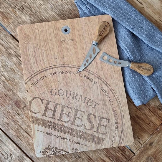 MasterClass Mango Wood vierkante houten serveerplank/antipasti-plank, 28 x 41 cm (11 x 16