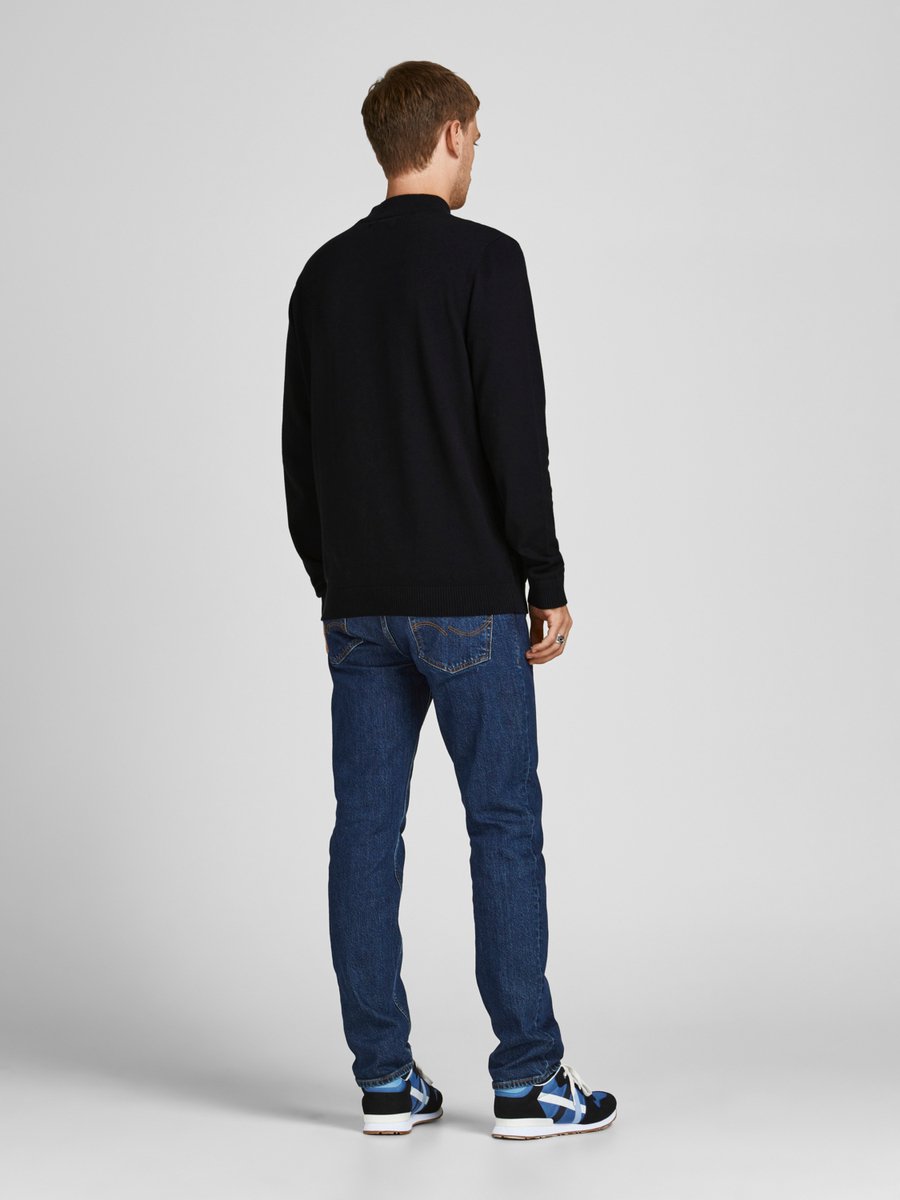 Pull Col V Jack & Jones Pour Homme - 100% Coton, Modèle JJEBASIC, Tailles S à XXL, Coupe Régulière