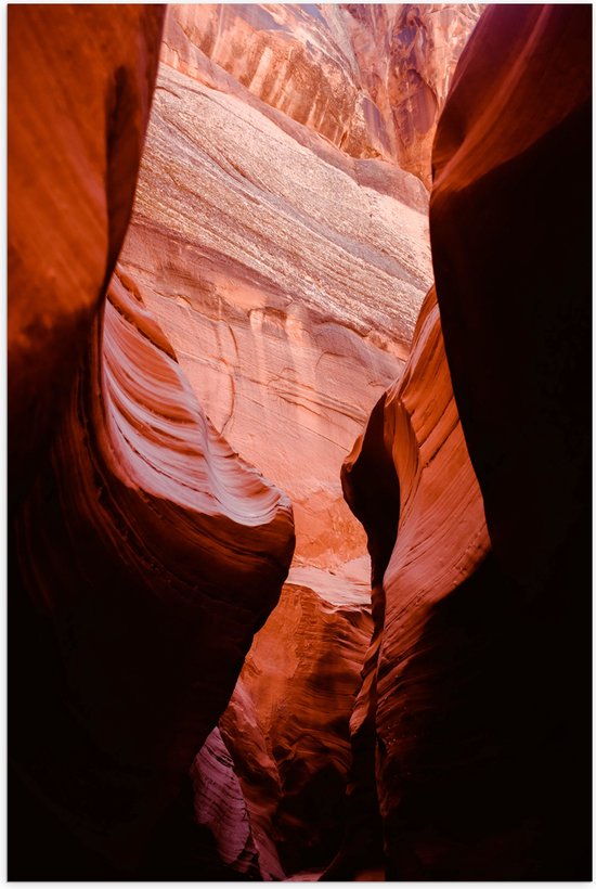 WallClassics - Poster (Mat) - Antelope Canyon Ravijn - 50x75 cm Foto op Posterpapier met een Matte look