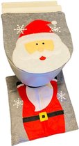 HEM Kerstman wc bril hoes met wc mat - toiletbril cover (45x39 cm) + toiletmat | Kerstdecoratie | Kerstaccessoire | Kerstmis | Kerstversiering | Kerst