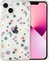 Casemania Hoesje Geschikt voor Apple iPhone 14 Plus Bloemen - Anti Shock Hybrid Back Cover met Printje