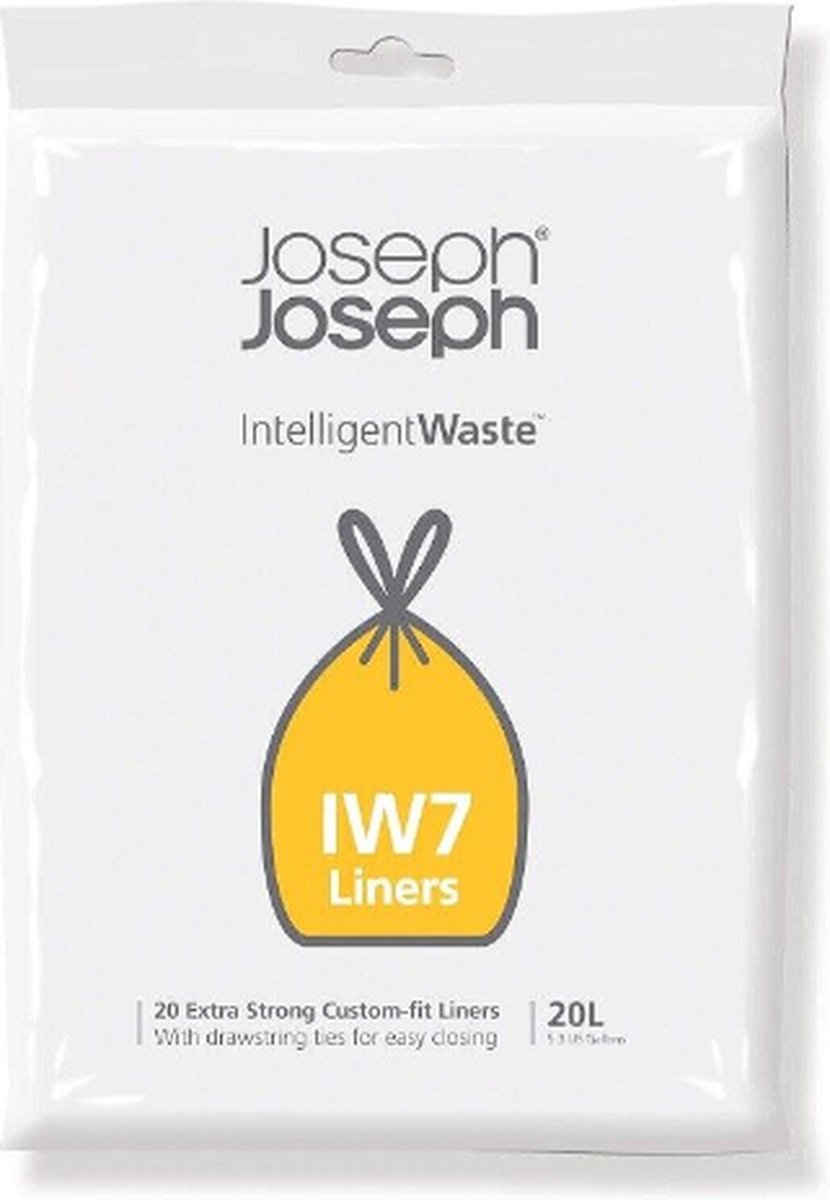 Afvalzak, IW7, Transparant, 20 L, 20 Stuks - Joseph Joseph | Intelligent Waste