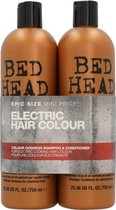 TIGI -Bed Head Colour Goddess Tween Set, Shampoo 750ml/ Conditioner 750ml - For Electric Looking Hair Colour