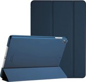 Hoes voor iPad, 10,2 inch 2021 9e /2020 8e /2019 7e generatie, drievoudig opvouwbaar beschermhoesje, case, ultradun, licht, Smart Cover met doorzichtige matte achterkant – Marineblauw