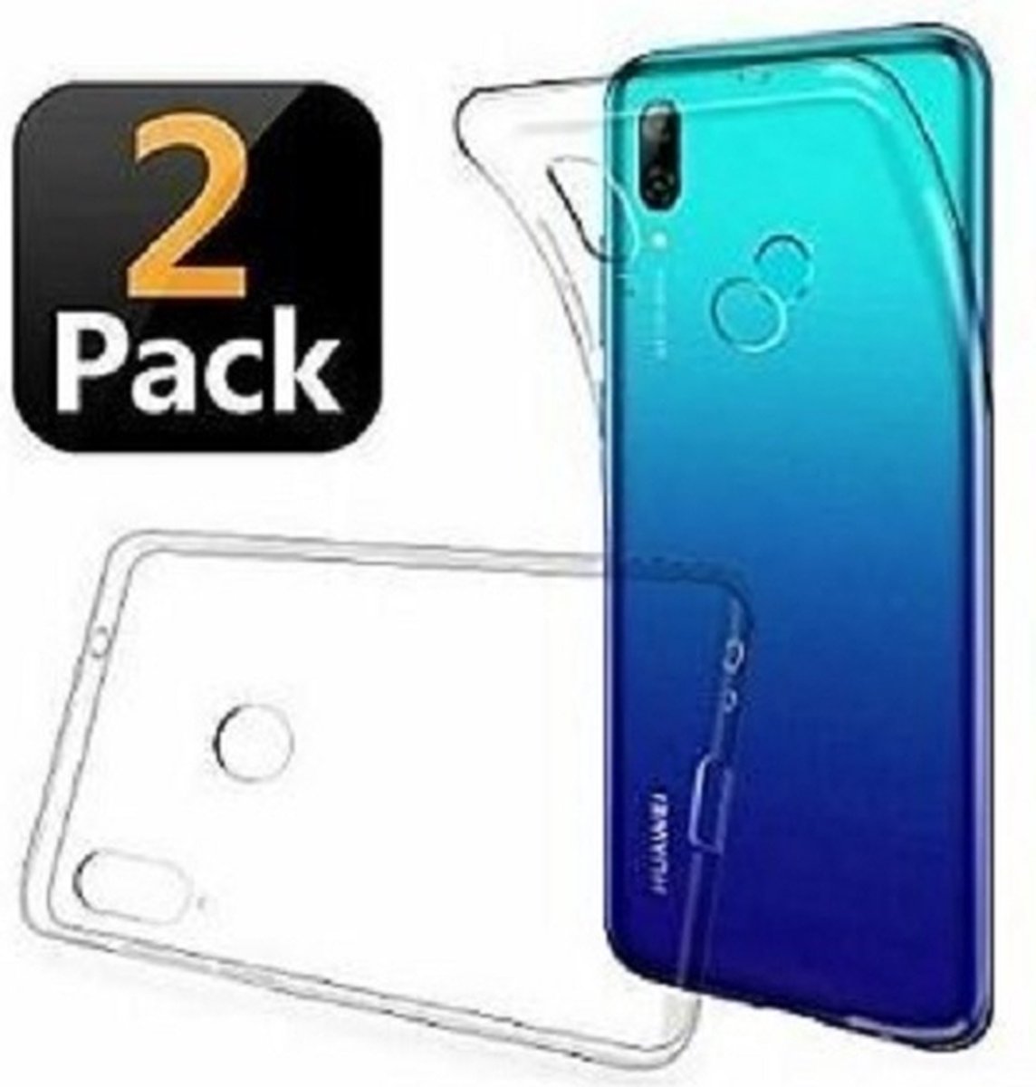Huawei P Smart Plus Hoesje Siliconen TPU Transparant 2x