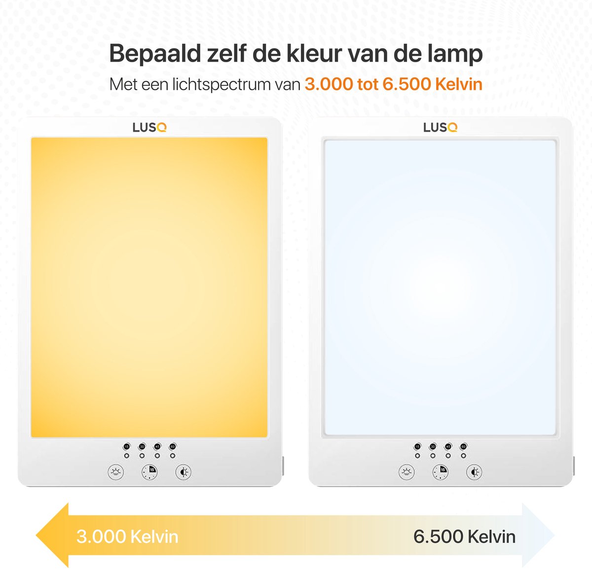 Lampe lumière du jour à l'aise - 12 000 LUX - Wit - Incl. Housse