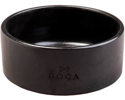 DOGA Zwarte Hondenvoerbak Etna - Voerbak Hond - Zwart - Keramiek - ø 21 cm - Maat ML