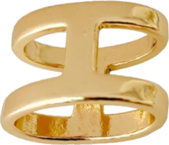 Fako Bijoux® - Sjaalklem - Sjaal Klem - Sjaal Ring - Ovaal Mini - 21x13x16mm - Goudkleurig